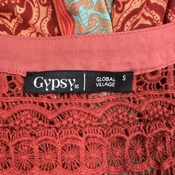 Gypsy05 crochet bohemian long sleeve Dress Size S - Picture 7 of 10